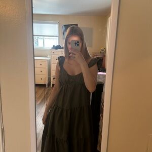 SHEIN Dark Olive Sundress